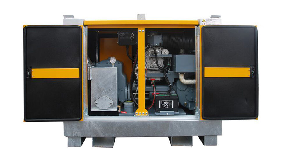 Clasal ZD300 Compact Vakuumanlage mit geöffneter Haube